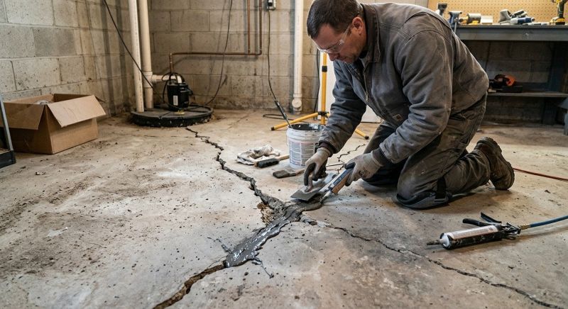 Cracked Basement Floor Repair in Seguin, TX