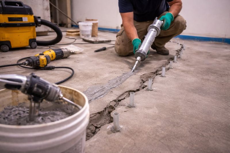 Cracked Basement Floor Repair in Seguin, TX