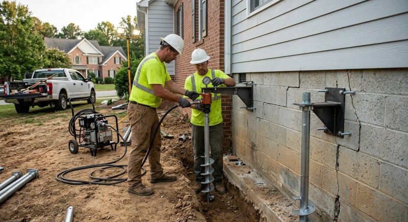 Helical Piers Installation in Seguin, TX