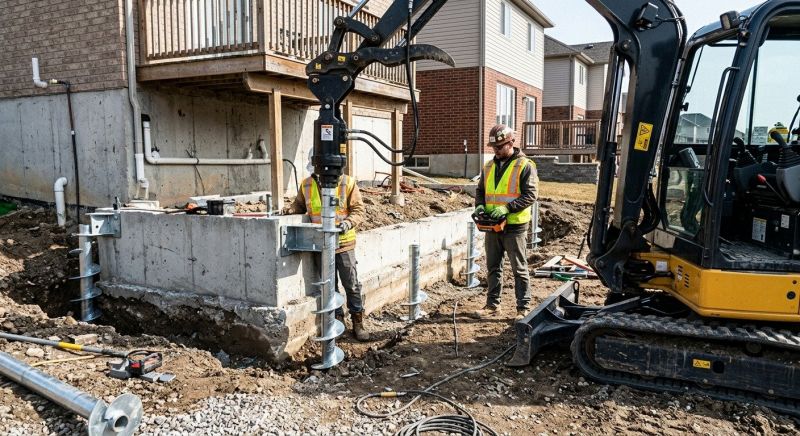 Helical Pile Installation in Seguin, TX