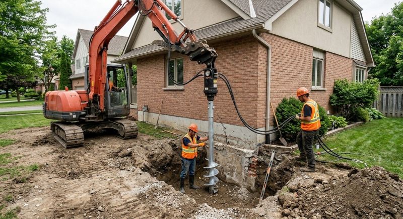 Helical Pile Installation in Seguin, TX