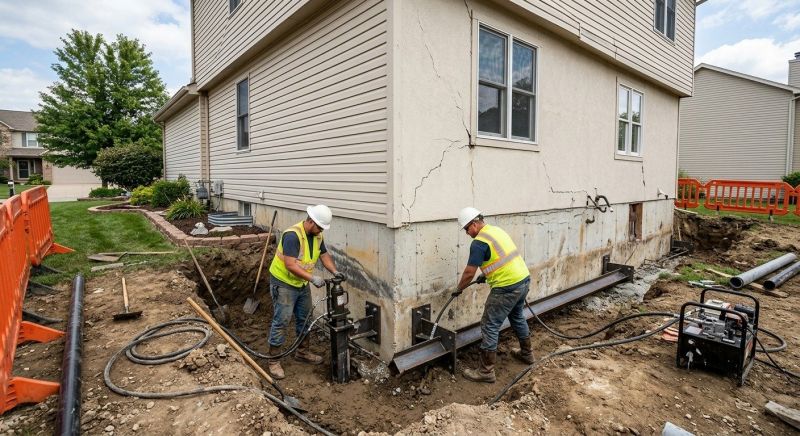 Sinking Foundation Repair in Adkins, TX