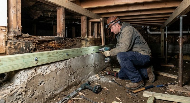 Sinking Foundation Repair in Adkins, TX
