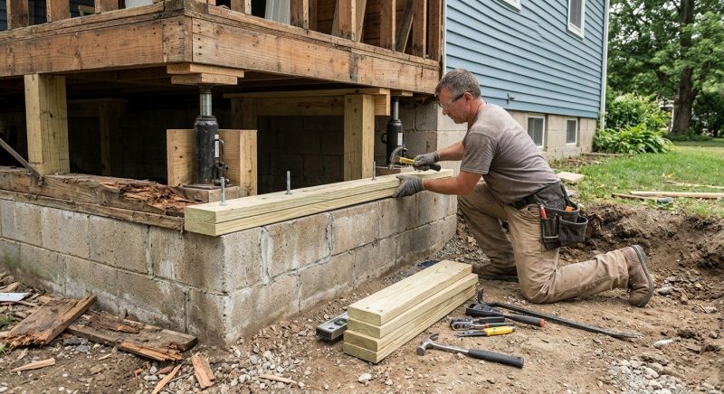Sinking Foundation Repair in Comal County, TX
